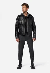 RICANO Lederjacke Rex Schwarz