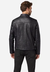 RICANO Lederjacke Shelby Schwarz/Rot