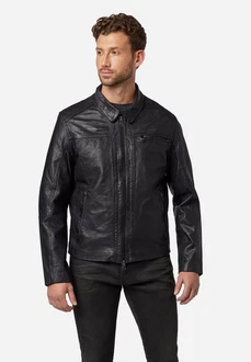 RICANO Lederjacke Shelby Schwarz/Rot