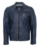 RICANO Lederjacke Shelby Blau/Hellblau/Dunkelblau