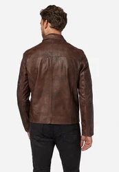 RICANO Lederjacke Shelby Braun/Dunkelbraun/Beige