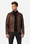 RICANO Lederjacke Shelby Braun/Dunkelbraun/Beige