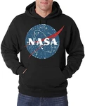 Youth Designz Kapuzenpullover Vintage NASA Hoodie Dunkelgrau