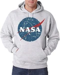Youth Designz Kapuzenpullover Vintage NASA Hoodie Dunkelgrau/Hellgrau/Silber