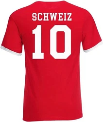 Youth Designz T-Shirt Schweiz Herren Trikot Look 