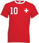Youth Designz T-Shirt Schweiz Herren Trikot Look 