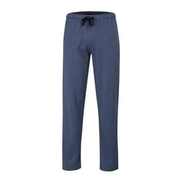 Schlafhose Herren Lange-Hose blau melange (1-tlg)