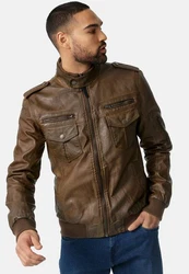 Indicode Winterjacke Pawel Dunkelgrün/Khaki/Braun