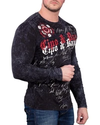 Cipo & Baxx Longsleeve Herren Longsleeve BA-CL489 Schwarz