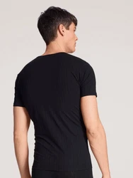 CALIDA T-Shirt Schwarz/Hellblau