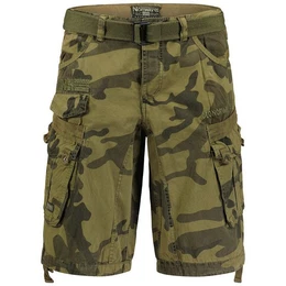 Cargoshorts Herren kurze Hose Brpanoramique Camo (1-tlg) Mit Grtel