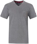 Pastunette Pyjamaoberteil Herren Shirt V Ausschnitt Hellgrau/Dunkelgrau/Grau