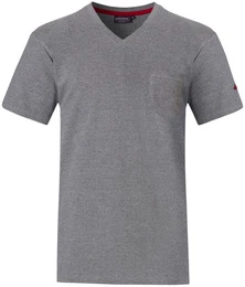 Pyjamaoberteil Herren Shirt V Ausschnitt (1-tlg) Klassisch