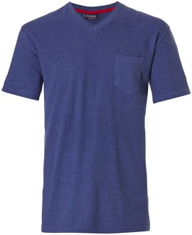 Pastunette Pyjamaoberteil Herren Shirt V Ausschnitt