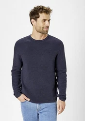 Paddock's Rundhalspullover Regular-Fit Dunkelblau