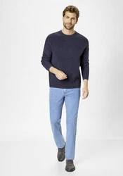 Paddock's Rundhalspullover Regular-Fit Dunkelblau