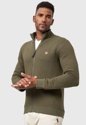 Indicode Sweatjacke Bermie Dunkelgrün/Khaki