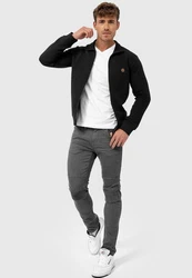 Indicode Sweatjacke Bermie Schwarz/Orange