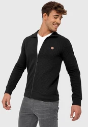 Indicode Sweatjacke Bermie Schwarz/Orange