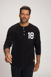 T-Shirt Henley Fuball Langarm