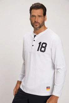 JP1880 T-Shirt Henley Fuball Langarm JP1880 T-Shirt Henley Fuball Langarm