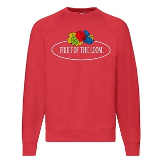 Fruit of the Loom Sweatshirt Classic Raglan Sweat Rosa/Rot/Lila/Blau