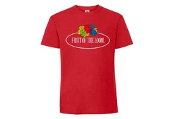 Fruit of the Loom Rundhalsshirt Ringspun Premium T-Shirt Dunkelrot/Rot/Blau/Lila