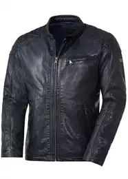 Lederjacke lssiges Design mit Steppung an der Schulter