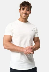 Indicode T-Shirt Kloge Grau/Khaki/Creme/Weiß