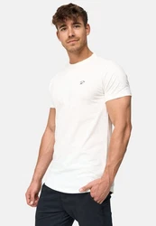 Indicode T-Shirt Kloge Grau/Khaki/Creme/Weiß