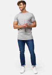 Indicode T-Shirt Kloge Grau/Hellgrau