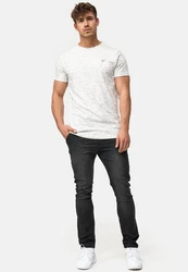 Indicode T-Shirt Kloge Grau/Weiß/Hellgrau