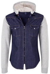 Rock Creek Jeansjacke Herren Jeanshemd mit Kapuze Dunkelblau/Grau/Hellblau/Blau