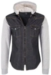 Rock Creek Jeansjacke Herren Jeanshemd mit Kapuze Dunkelblau/Grau/Hellgrau/Dunkelgrau/Schwarz