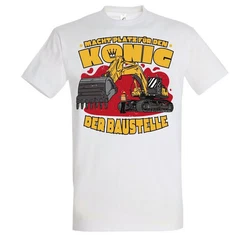 Youth Designz T-Shirt Knig Der Baustelle Rot/Silber/Dunkelrot/Weiß