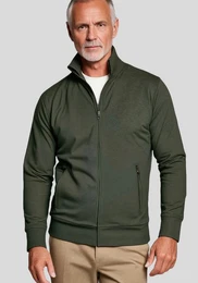 Sweatjacke Stand-Up Collar Jacke auch in groen Gren mit angerauter Innenseite, auch in groen Gren bis 5XL