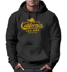 Neverless Hoodie Herren California Skull Dunkelgrün/Gold/Braun/Gelb/Rot