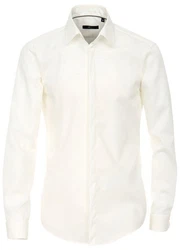 VENTI Smokinghemd Festliches Brutigam Hochzeitshemd Langarm Kentkragen Uni Umschlagmanschette modern fit creme (HL90)