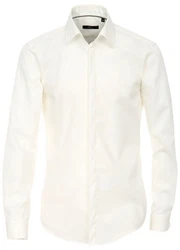 VENTI Smokinghemd Festliches Brutigam Hochzeitshemd Langarm Kentkragen Uni Umschlagmanschette modern fit creme (HL90)