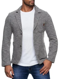 Stricksakko Herren Strick Sakko Blazer Strick-Jacke RS-1421 sportliches Stricksakko Sakko Blazer