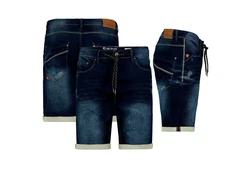 Urban Surface Bermudas Herren Jogging Shorts Freizeit Jeans Dunkelblau/Blau