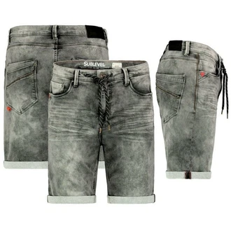 Urban Surface Bermudas Herren Jogging Shorts Freizeit Jeans Hellgrau/Schwarz/Dunkelgrau/Grau