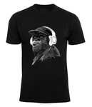 Cotton Prime T-Shirt mit Affenmotiv Schwarz/Braun