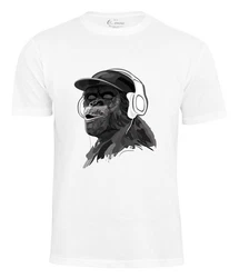 Cotton Prime T-Shirt mit Affenmotiv Braun/Weiß/Schwarz/Grau/Gelb