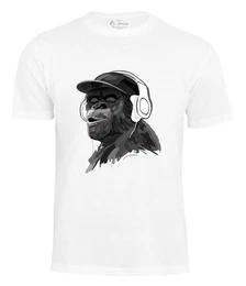 T-Shirt mit Affenmotiv - Monkey mit DJ-Kopfhrer