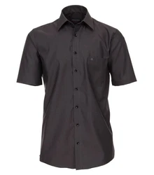 CASAMODA Kurzarmhemd Kent Comfort Fit NOS Grau/Dunkelgrau/Schwarz