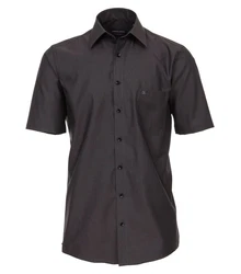 CASAMODA Kurzarmhemd Kent Comfort Fit NOS Grau/Dunkelgrau/Schwarz