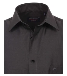 CASAMODA Kurzarmhemd Kent Comfort Fit NOS Grau/Dunkelgrau/Schwarz