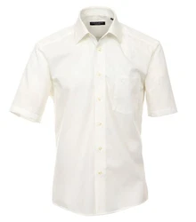 CASAMODA Kurzarmhemd Kent Comfort Fit NOS Weiß/Creme/Beige