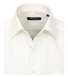 CASAMODA Kurzarmhemd Kent Comfort Fit NOS Weiß/Creme/Beige